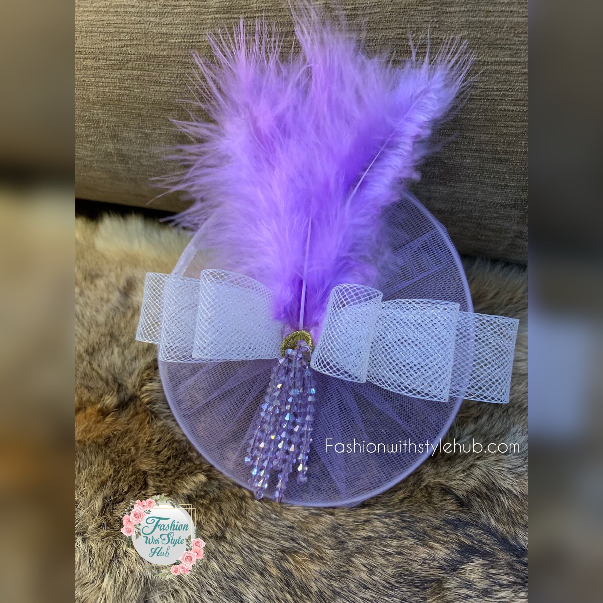 Lilac Roller Fascinator