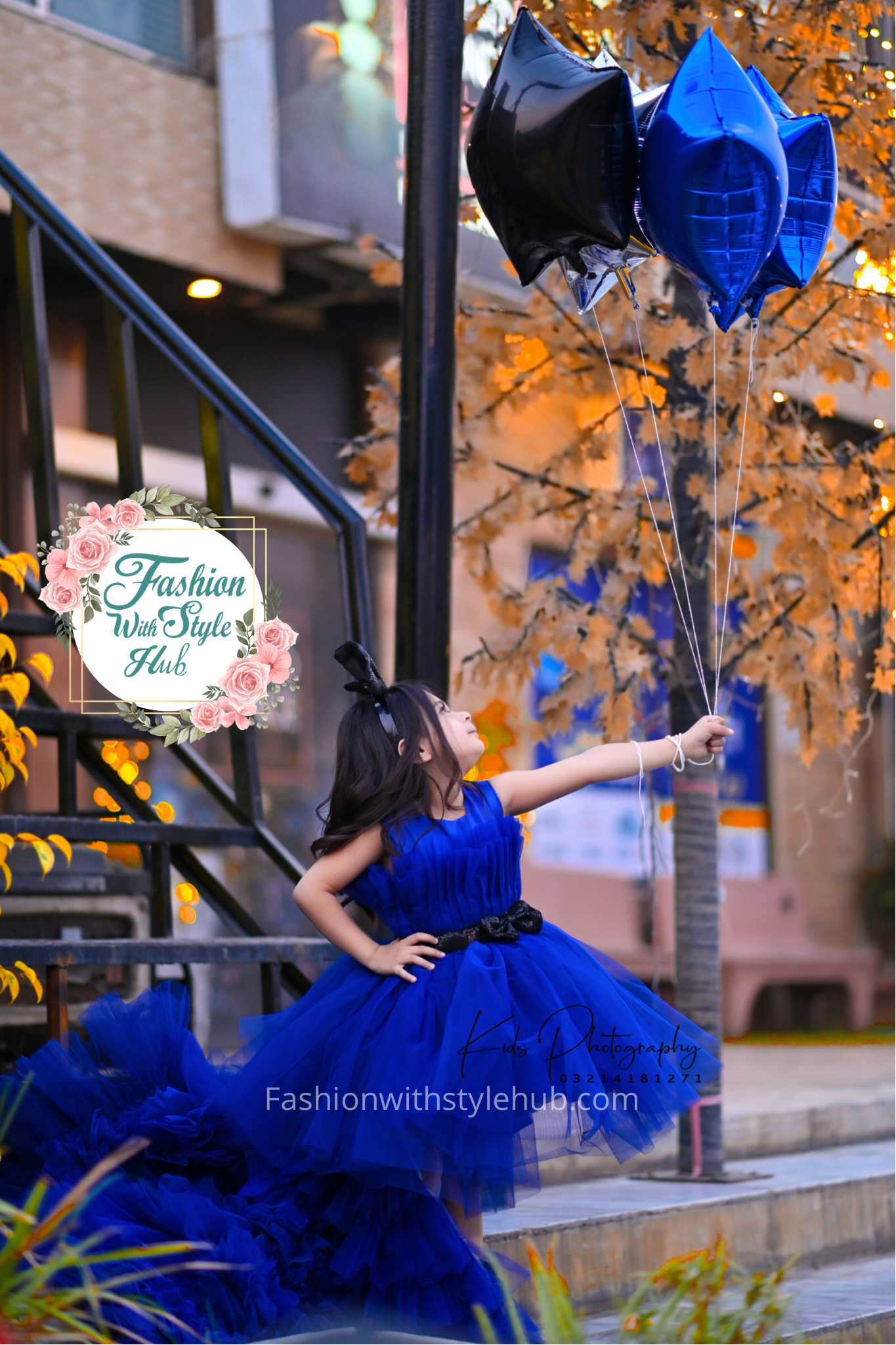 Florina Tail Frock (ROYAL BLUE)