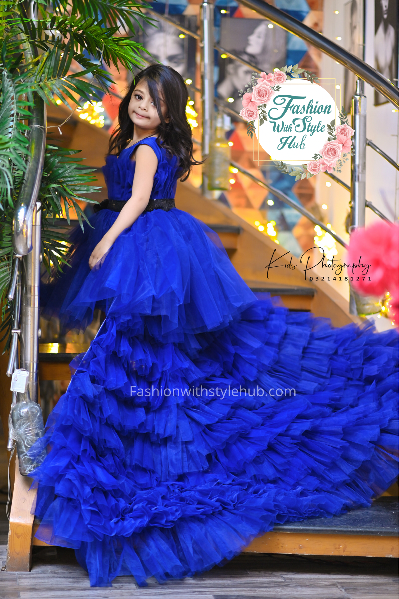 Florina Tail Frock (ROYAL BLUE)