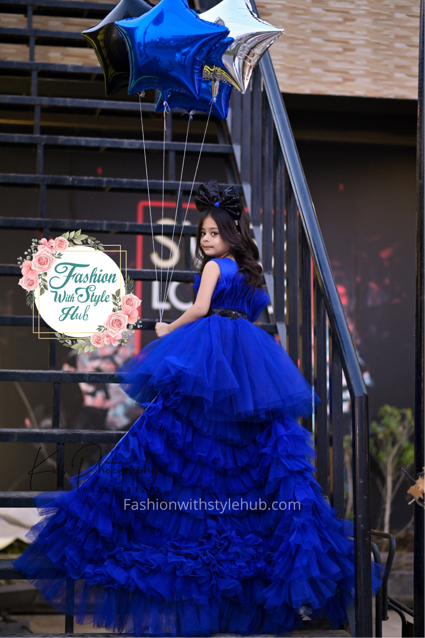Florina Tail Frock (ROYAL BLUE)