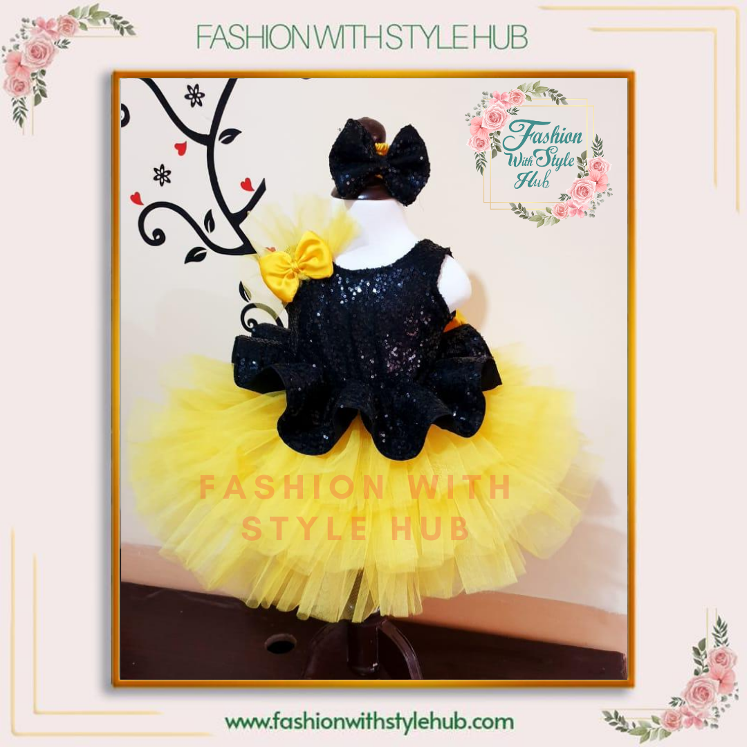 Black & Yellow Tutu Frock