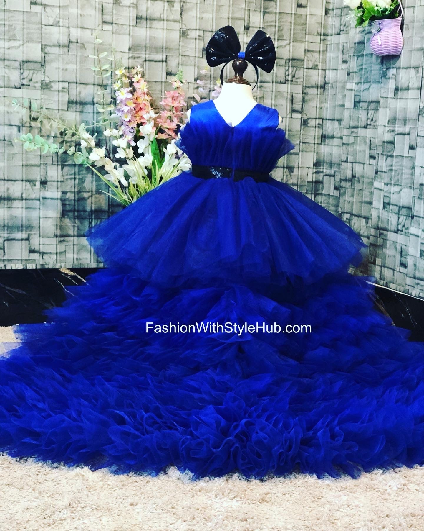 Florina Tail Frock (ROYAL BLUE)