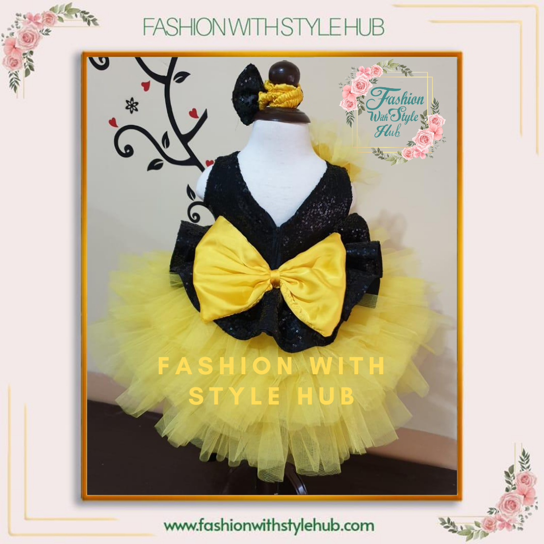 Black & Yellow Tutu Frock