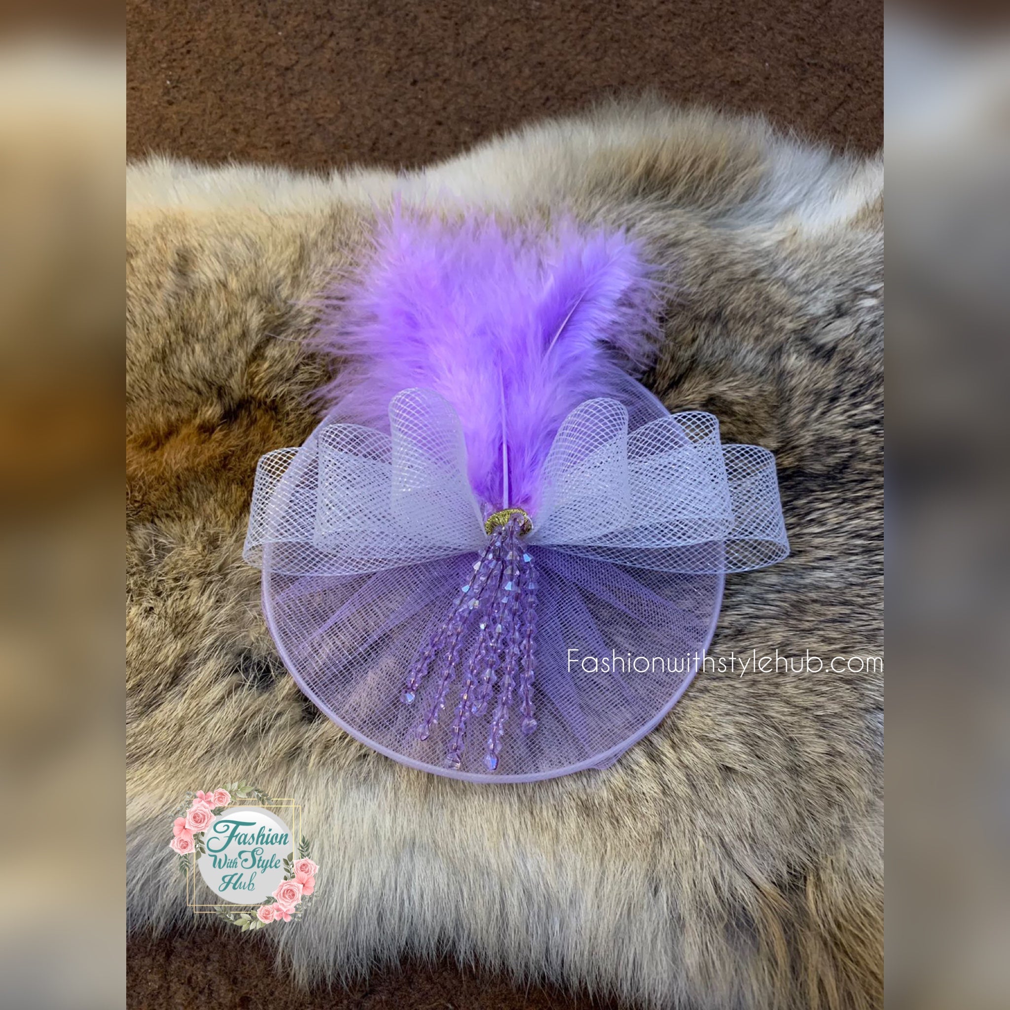 Lilac Roller Fascinator