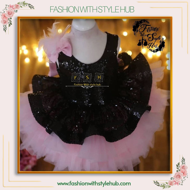 Black & Pink Tutu Frock
